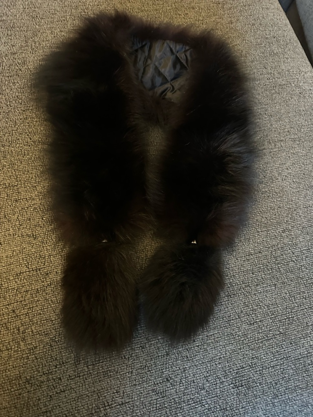 Vintage Black Fox  Fur Stole Scarf